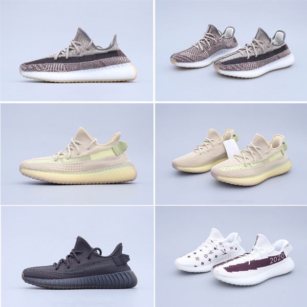 

2020 yecheil yeezreel yeshaya v2 v3 slippers black cream white reflective running designer shoes men women casual sports training sneakers