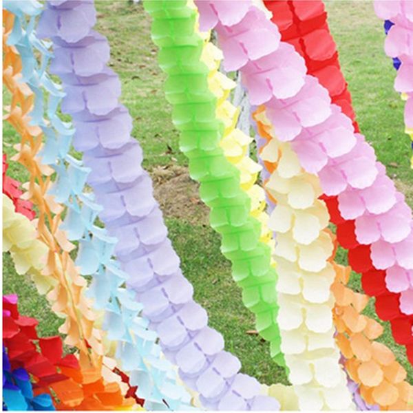 

5pcs birthday paper garlands four leaf clover decoration hanging flower wedding christmas xmas events christening party supplies