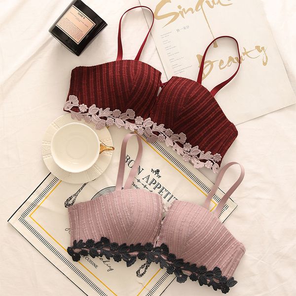 

roseheart женская мода red bralette беспроводной wirless бесшовные бюстгальтеры хлопок чашка a b мягкие девичьи бюстгальтеры нижнее белье ап, Red;black