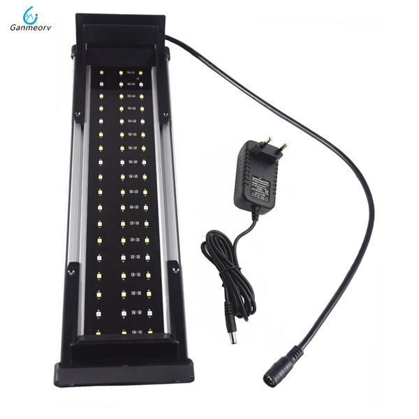 

30-50cm 11w aquarium led lighting fish tank light lamp with extendable brackets 36 white and 18 blue leds fit for aquarium decro