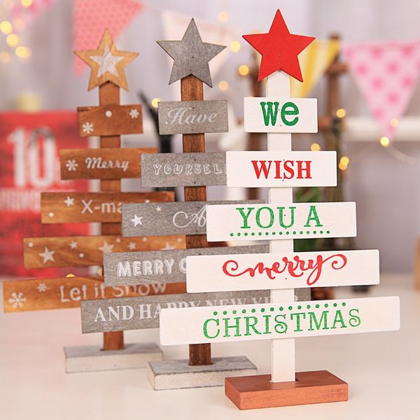 

cute christmas tree sign letter wooden deskornaments home l restaurant shop window party decor