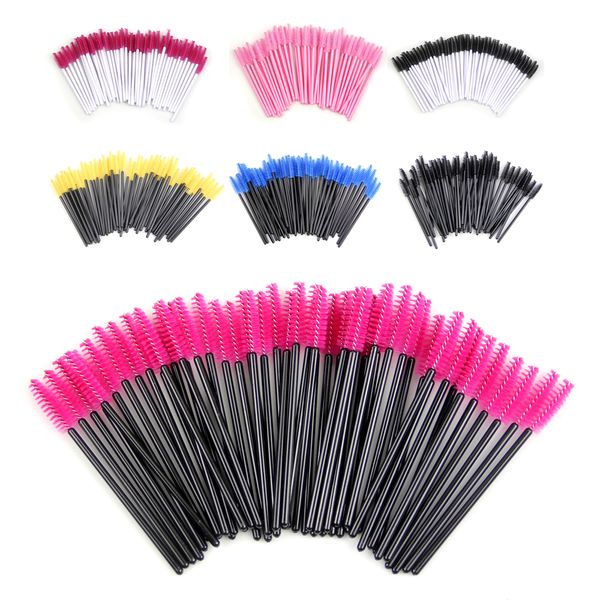 

250pcs/lot eyelash brushes makeup brushes disposable mascara wands applicator spoolers eye lashes cosmetic brush makeup tools