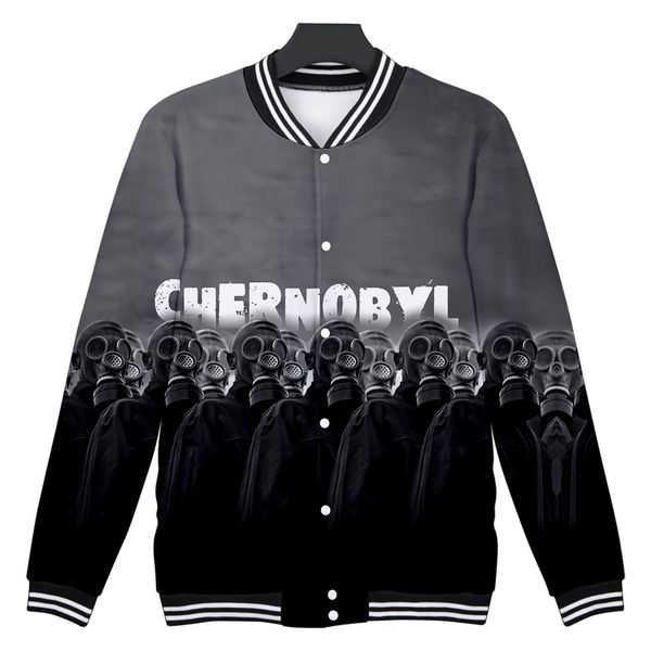 

chernobyl 3d print v-neck baseball jacket men/women summer spring fashion comfortable casual outerwear jacket sale, Black;brown