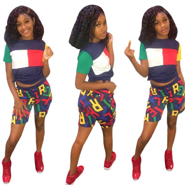 

womens designer two-piece short casual suitjt65, White