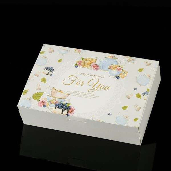 

10 pcs vintage wedding gift box flower kraft paper cake box party birthday paper gift packaging maccaron floral cupcake boxes