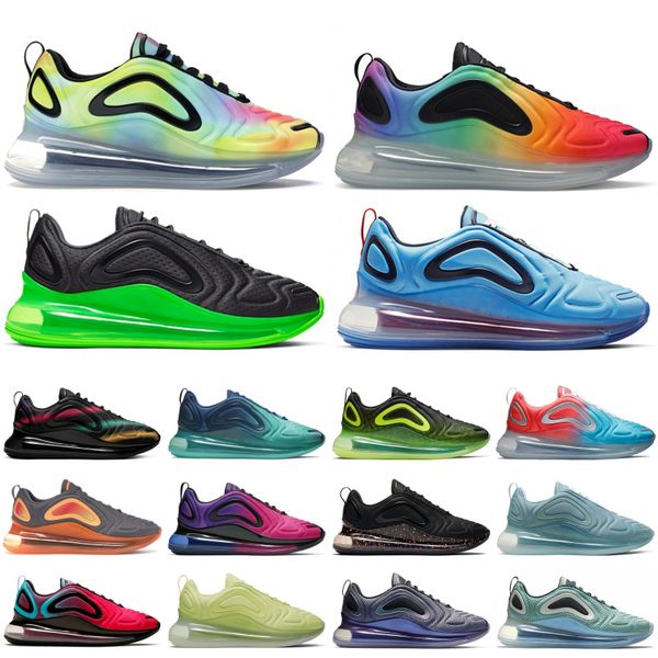 

720og black volt tie dye china space exploration pack men women shoes be true black mesh neon streaks designer sneakers