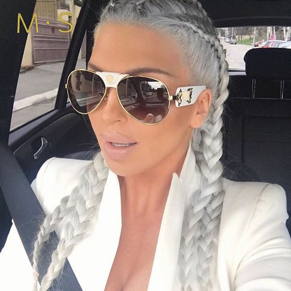 

sunglasses ms classic brand square retro fashion sun glasses for women, White;black