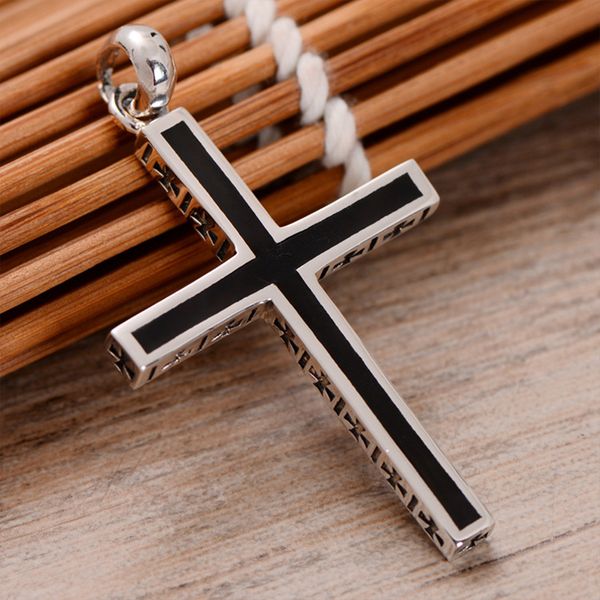 

metjakt punk 925 sterling silver cross pendant for necklace & fashion men's jewelry