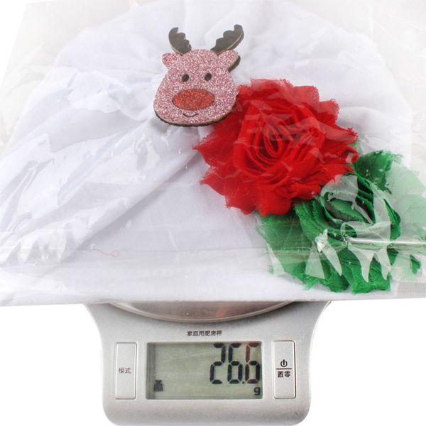 

infant baby christmas stretch beanie hat cute glitter sequins deer santa applique flower turban cap winter pleated knot headband, Slivery;white