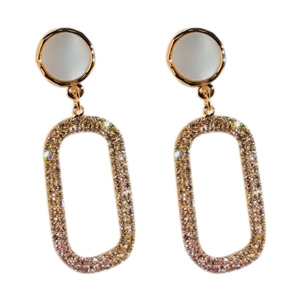 

silver pin shell long earrings temperament texture earrings small french 2 pairs, Golden;silver