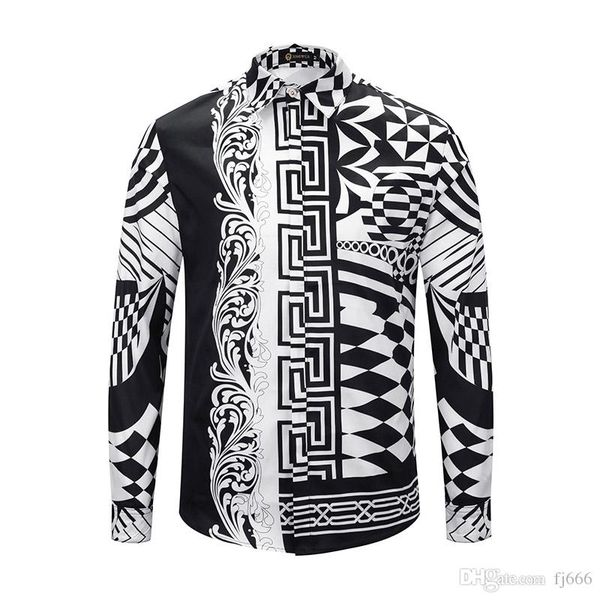 

Новая мода удобные роскошные повседневная Harajuku с длинным рукавом рубашки 3D печат