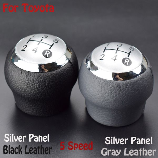 

black/silver car 5/6 speed gear shift knob mt shifter lever for corolla 1.8mt 07-13 avensis yaris d4d urban rav4 cruiser