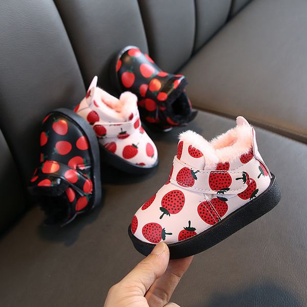 

plus velvet warm kids snow boots for children baby girl winter shoes princess shoes non-slip flats baby girl boots toddler