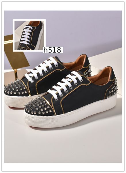 

new krystal spike sock donna flat neoprene sneakers designer mens red bottoms shoes womens rivet spiky junior spikes red sole1, Black