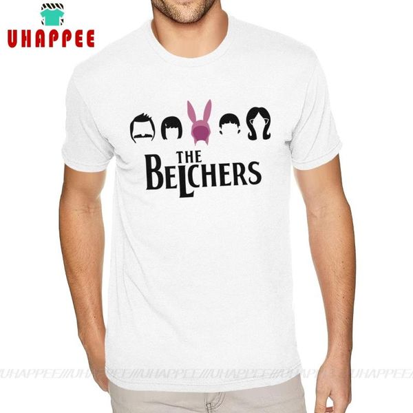 

geometric bobs burgers the belchers family tees cotton male small size white t-shirts, White;black