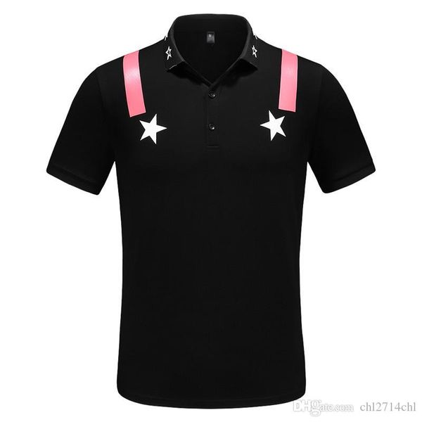 

summer lapel short sleeve men's cotton geometric breathable high-grade fashion casual t-shirt short sleeve t-shirt, White;black