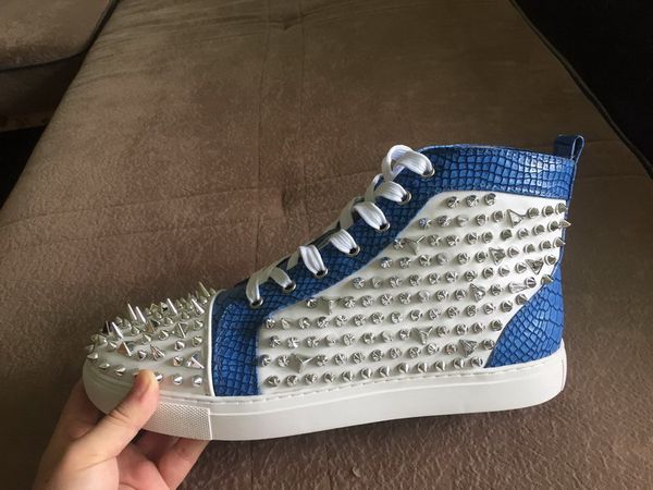 

designer women men flat shoes luxury genuine leather sneakers black white red blue casual shoes size 35-48 with box