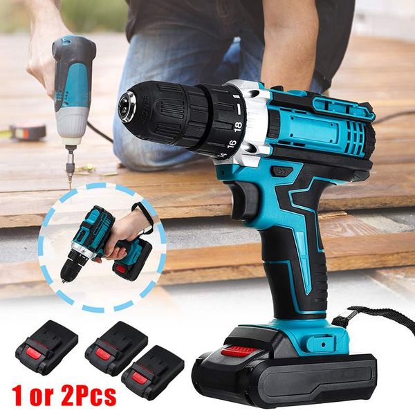 

3 in 1 electric drill cordless screwdriver 48v driver rechargeable 13000mah with 2 li-ion battery 110v 220v