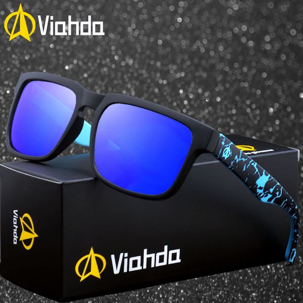 

viahda polarized sunglasses mens cool vintage brand design male sunglasses polaroid lenses goggles shades oculos masculino, White;black