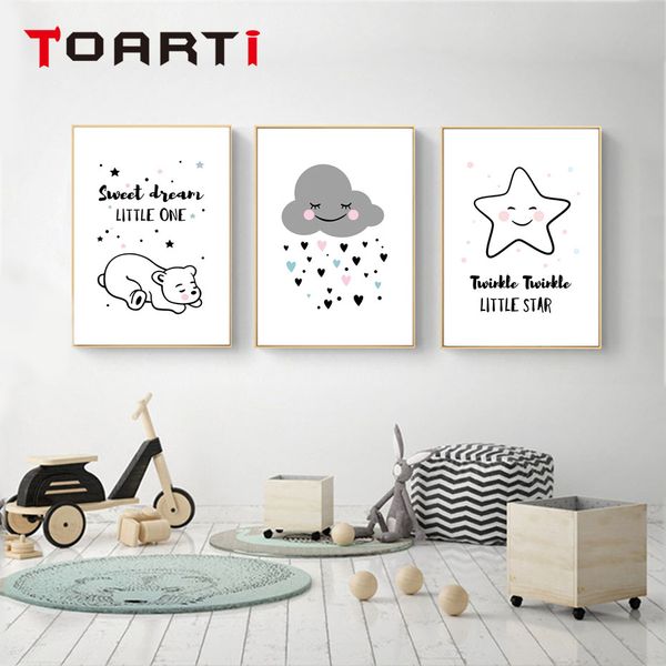 

sweet dream little one poster&print modern home decor modular wall picture for kids nursery room wall art chart mural home goods