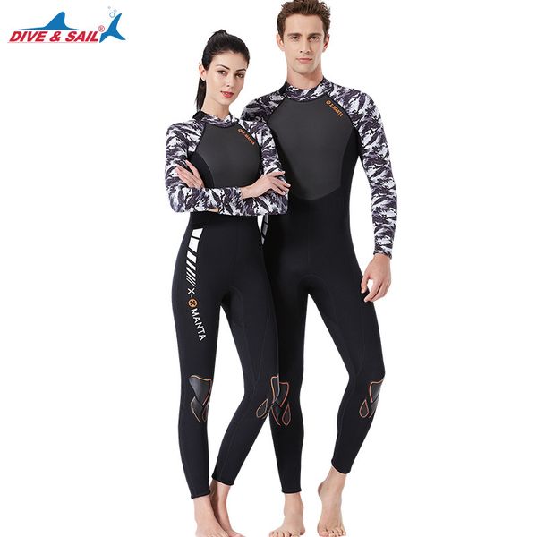 

dive & sail 2019 1.5mm neoprene wetsuit women men warm one piece wet suit for scuba diving surfing wet suit