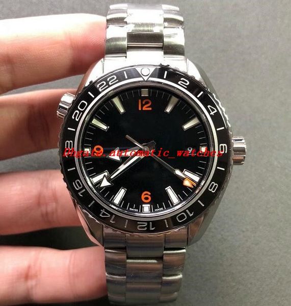 

luxury watch 6 style mens 43.5mm tit@nium mens 232.90.44.22.03.001 steel bracelet automatic fashion men's watches wristwatch, Slivery;brown