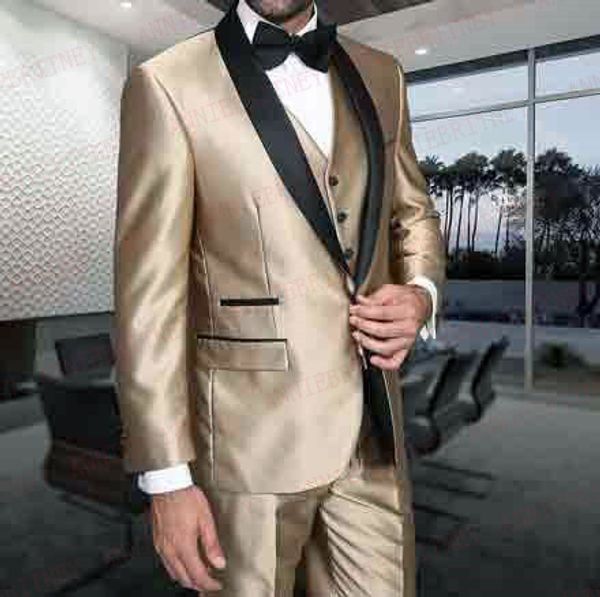 

anniebritney shiny men suits satin slim fit formal groom party prom dress tuxedo custom large size coat blazer pants set 2019, White;black