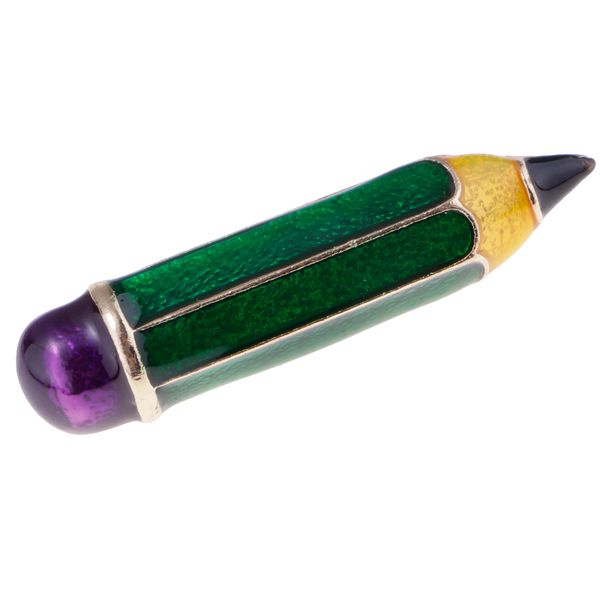 

enamel colorful pencil brooch pin women men cute party banquet brooch pin, Gray