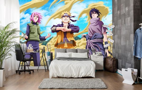 

self-adhesive] 3d naruto 1148503 japan anime wall paper mural wall print decal murals