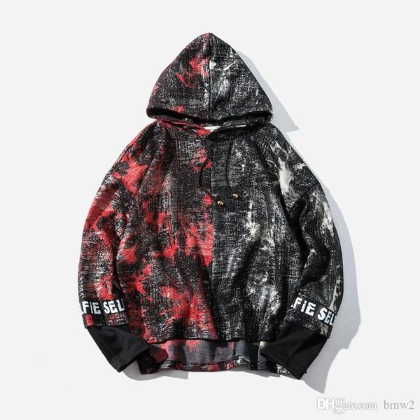 

personalized camouflage printed hoodies men spring autumn brand pullover hip hop style hoodies tracksuits, Black