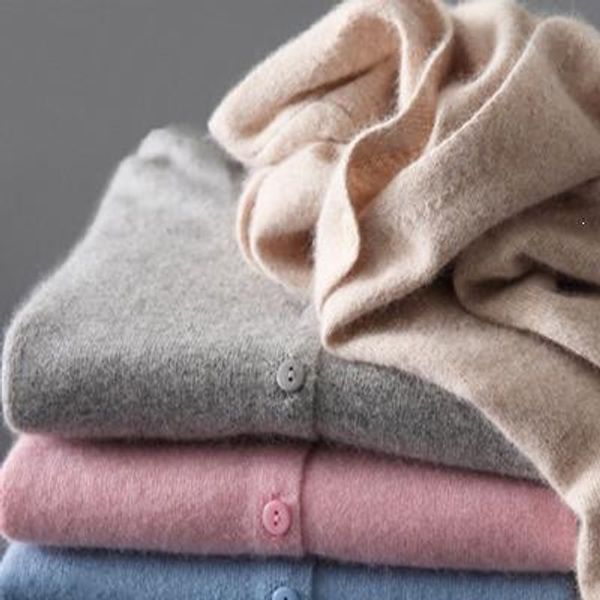 

women's cashmere knitted cardigan open stitch knitted female cardigans short cardigan plus size loose coat, White