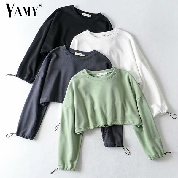 

fall crop hoodies women cotton pullover cute hoodie cropped hoodies females sweatshirt women korean hoodie vintage autumn, Black