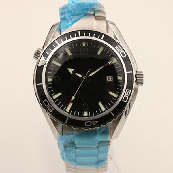 

classic promotio co-axial men's watch factory master eta8500 automatic mechanical black ceramic dial wristwatch, Slivery;brown