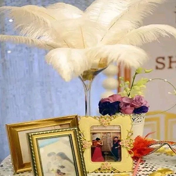 2019 25 30cm White Ostrich Feather Plume Craft Supplies Wedding