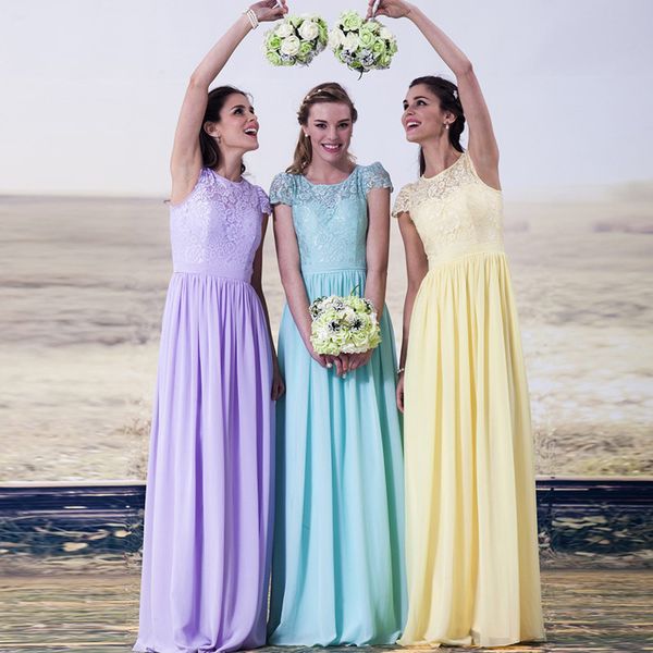 

lace elegant bridesmaid dresses long vestido de festa wedding party dresses vestido de noiva vintage vestido de dama, White;pink