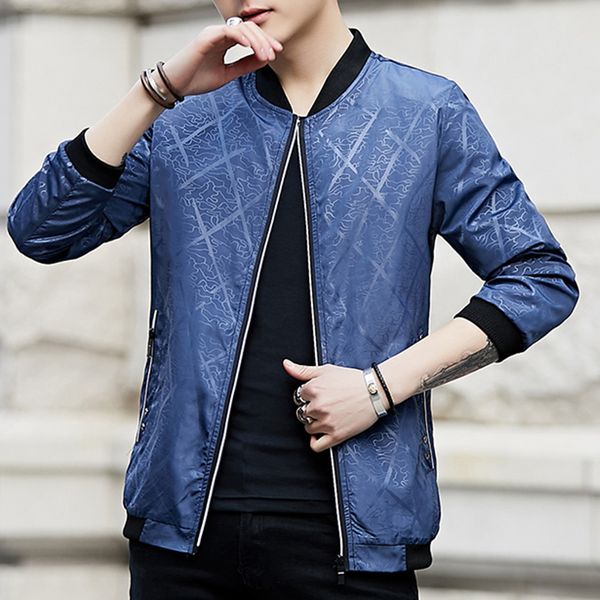 

jacket men's short 2020 spring men's clothes cool slim fashion baseball shirt new baseball jacket, Black;brown