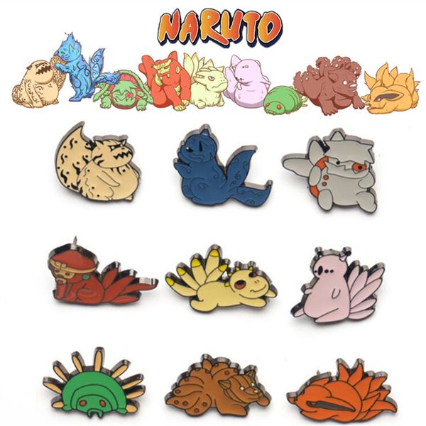 

pins, brooches naruto brooch cartoon anime kurama pin cute cosplay accessories, Gray