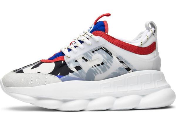 

New luxury chain reaction brand men de igner hoe trainer ca ual ace hoe lightweight chain linked rubber de igner neaker ize 35 45