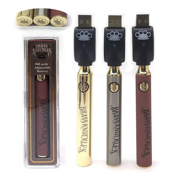 

Аккумуляторная батарея из латуни 900 мАч Напряжение батареи Vape, регулируемое с функцией предварительного нагрева 3 цвета Электронная сигарета Vape Pen Комплект зарядного устройства USB