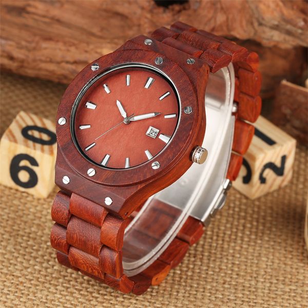 

men's watches wooden clock quartz timepieces wrist watch auto-date display business man clock gifts relogio masculino, Slivery;brown
