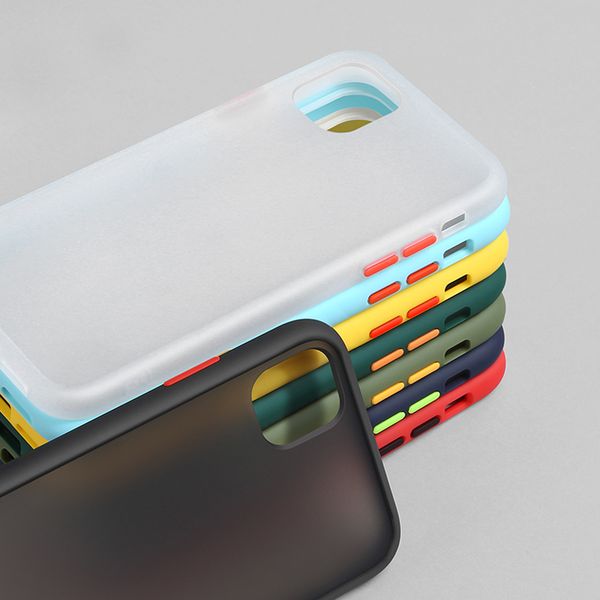 

shockproof phone case back cover for iphone 11 pro max translucent soft case for iphone x xs max xr 9 8 7 6 6s plus case