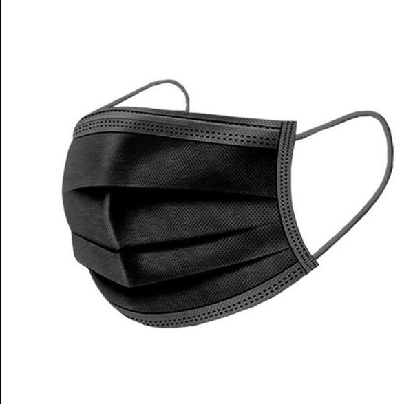 

protecti face masks 3 ply non woven dusk melt black face mask blown cloth mask mouth polution mask