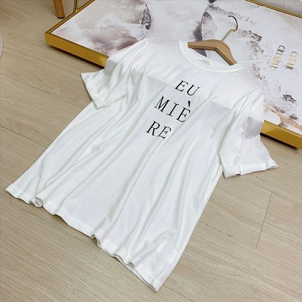 

cs1/thirteen-line ice porcelain cotton french white t-shirt women's loose white t english cotton 2020 new