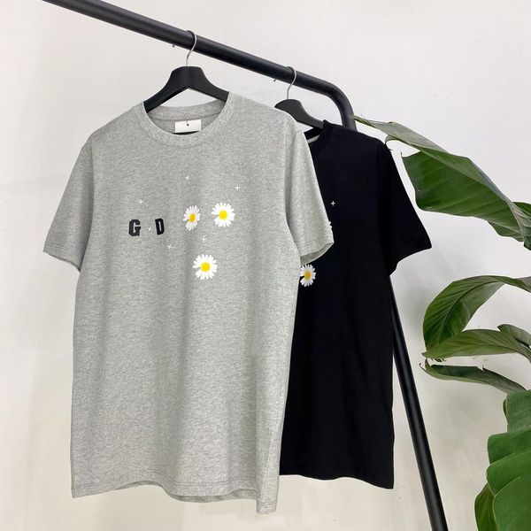 

20ss luxury european flower letter printing short sleeve tee casual fashion cotton mens women couple designer crew neck t-shirt hfxhtx092, White;black
