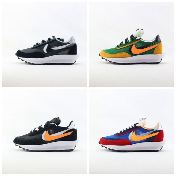 

new sacai ldv waffle green athletic shoes for men women fashion varsity blue sneaker black designer hiking running trainer shoes 36-45, White;red