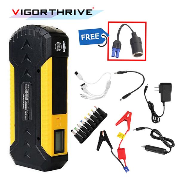 

multi-function 3 led light with power adapter portable car jump starter for petrol cellphone 12v 4 usb emergency power supply