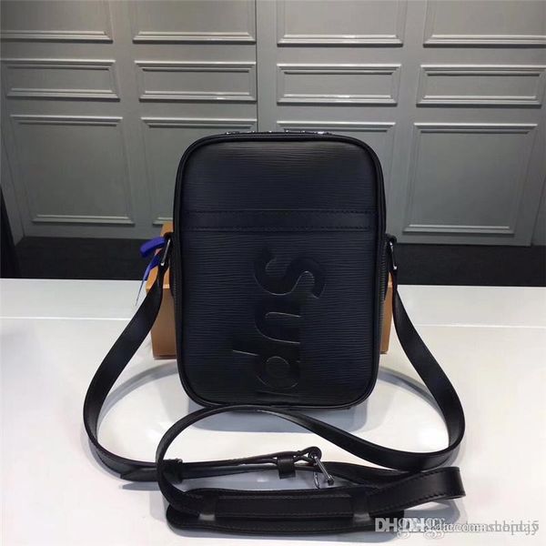 

2018 shoulder backpack sport outdoor packs bag man women with original box authentic material black red 24x20x9cm newest