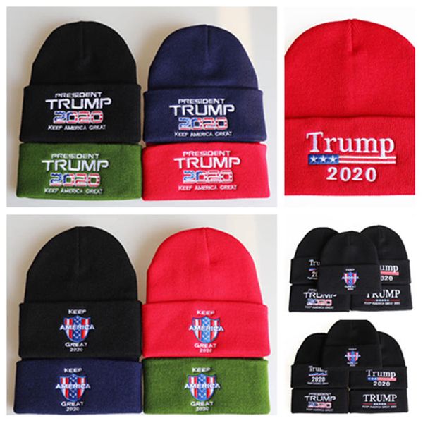 

trump hats 2020 president knitted hats keep america great embroidery winter warm ski hats outdoor knitting beanie cap t2c5096