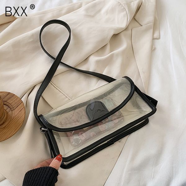

bxx] 2020 summer transparent jelly shoulder messenger bags for women small crossbody bag travel handbags and purses hl590