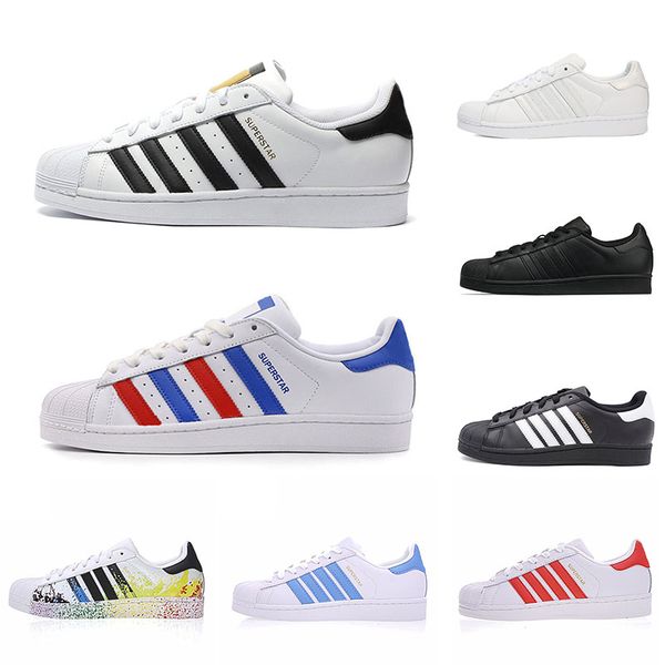 

2020 superstar men women platform sneakers casual leather shoes superstars 80s pride super star triple black white mens trainers sports